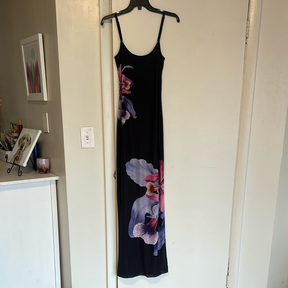 Peppermayo Bad News Mesh Maxi Dress - Black Tulip